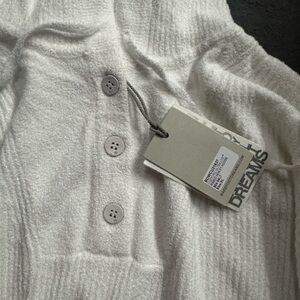 Barefoot Dreams Ribbed Henley Hoodie New
